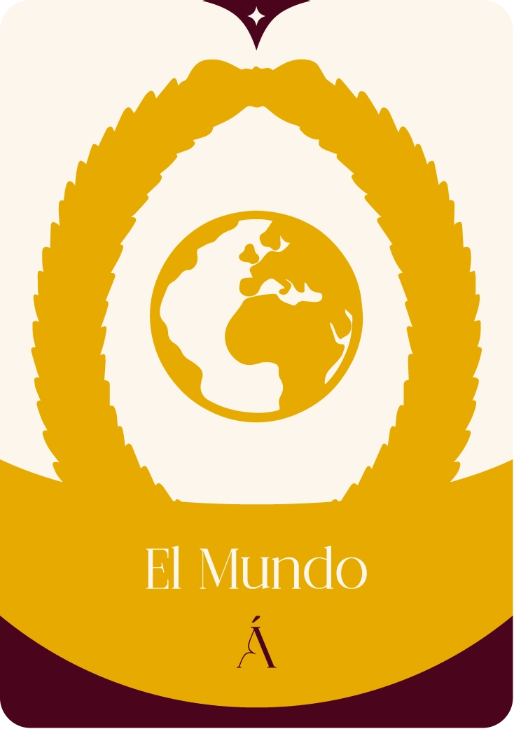 Carta el mundo en el tarot