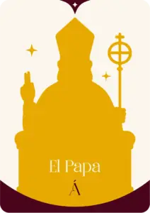 carta el papa en el tarot o el sumo sacerdote