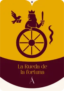 carta de la rueda de la fortuna en el tarot