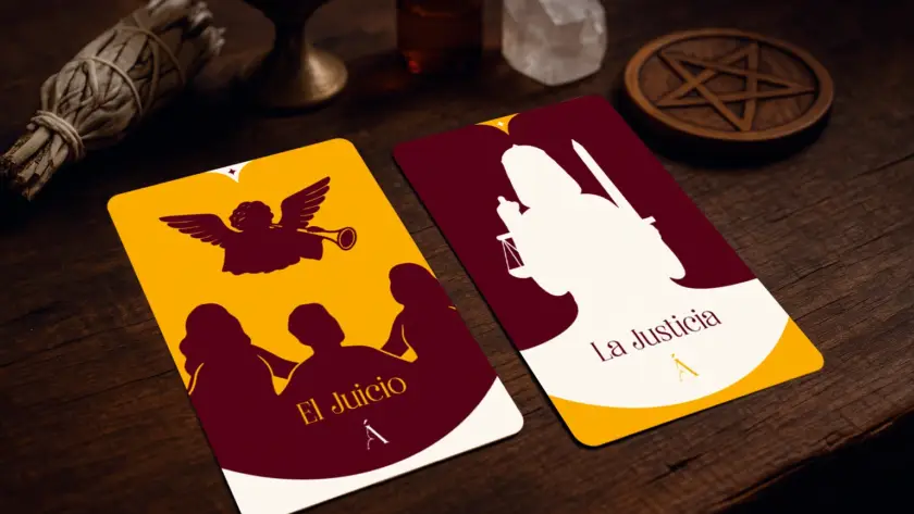 Combinación del Juicio y la Justicia en el tarot