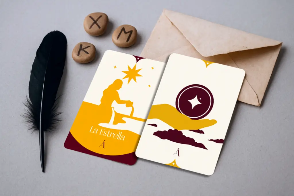 Combinación de el As de Oros y La Estrella en el Tarot