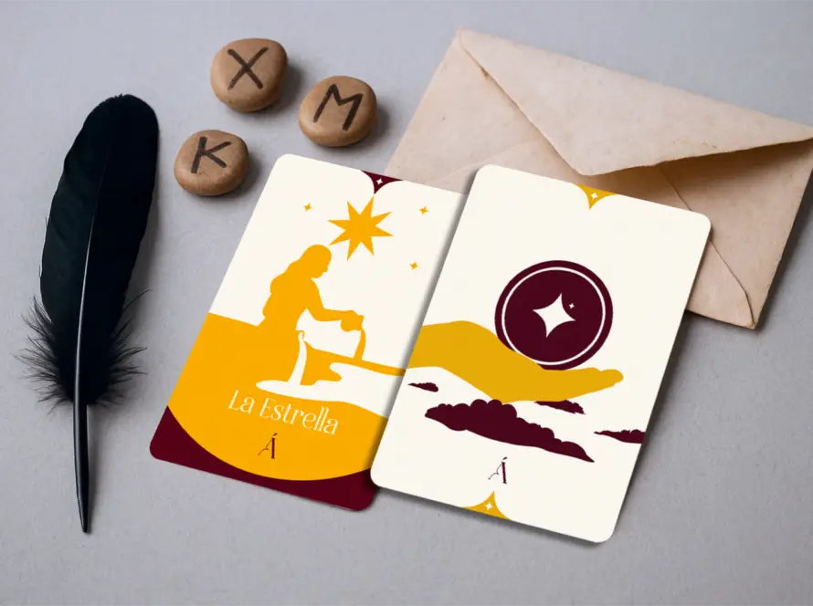 Combinación de el As de Oros y La Estrella en el Tarot