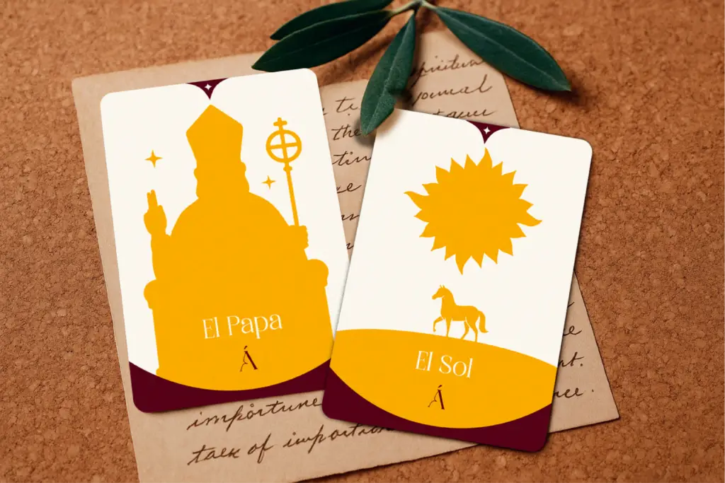 Combinación de El Papa y El Sol en el Tarot.