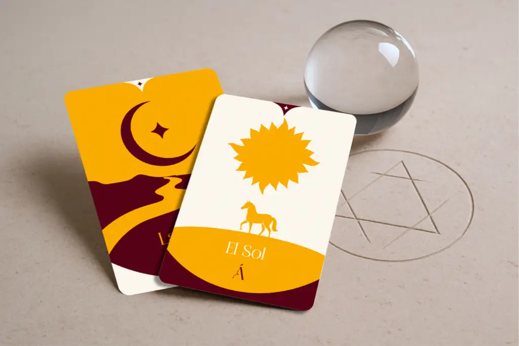 Combinación de La Luna y El Sol en el Tarot