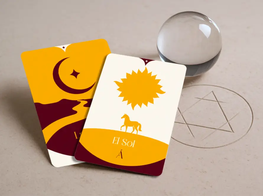 Combinación de La Luna y El Sol en el Tarot