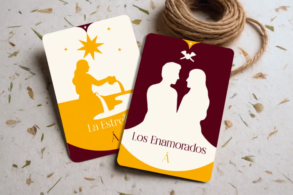Combinación de La Estrella y Los Enamorados en el Tarot
