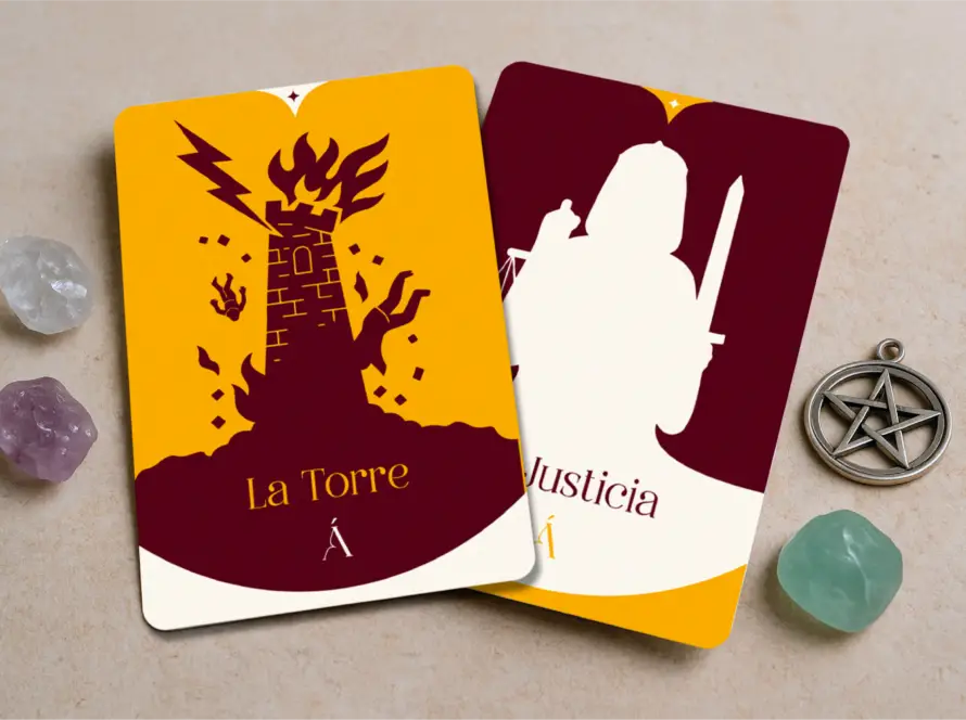 Combinación de La Justicia y La Torre en el Tarot