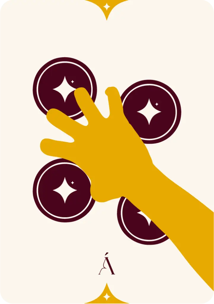 carta 4 de oros en el tarot