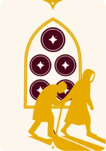 carta 5 de oros en el tarot