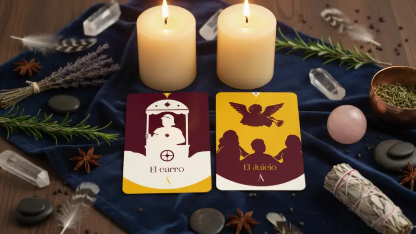 Combinación entre El Carro y El Juicio en el Tarot
