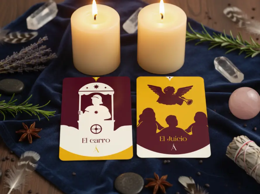 Combinación entre El Carro y El Juicio en el Tarot