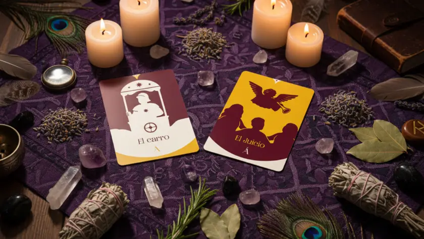 Combinación entre El Carro y El Juicio en el Tarot
