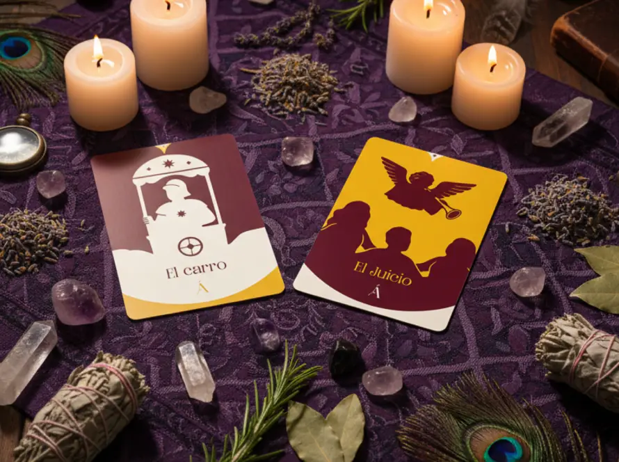 Combinación entre El Carro y El Juicio en el Tarot