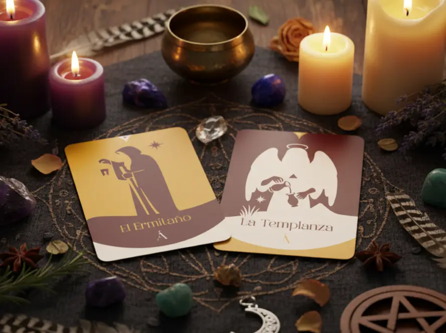 Combinación entre El Ermitaño y La Templanza en el Tarot