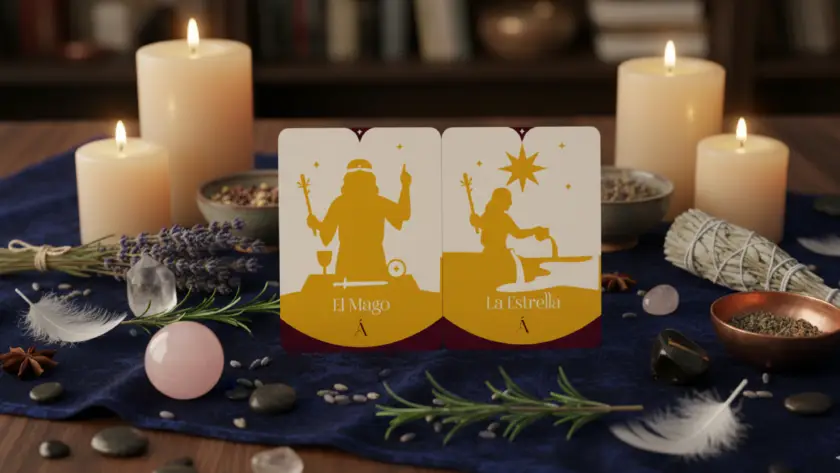 Combinación entre El Mago y La Estrella en el Tarot