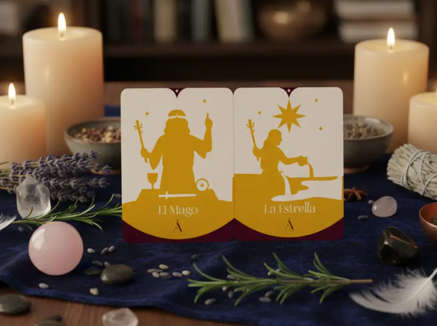 Combinación entre El Mago y La Estrella en el Tarot