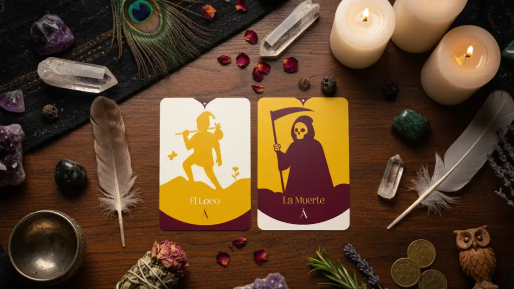 Combinación entre El Loco y La Muerte en el tarot