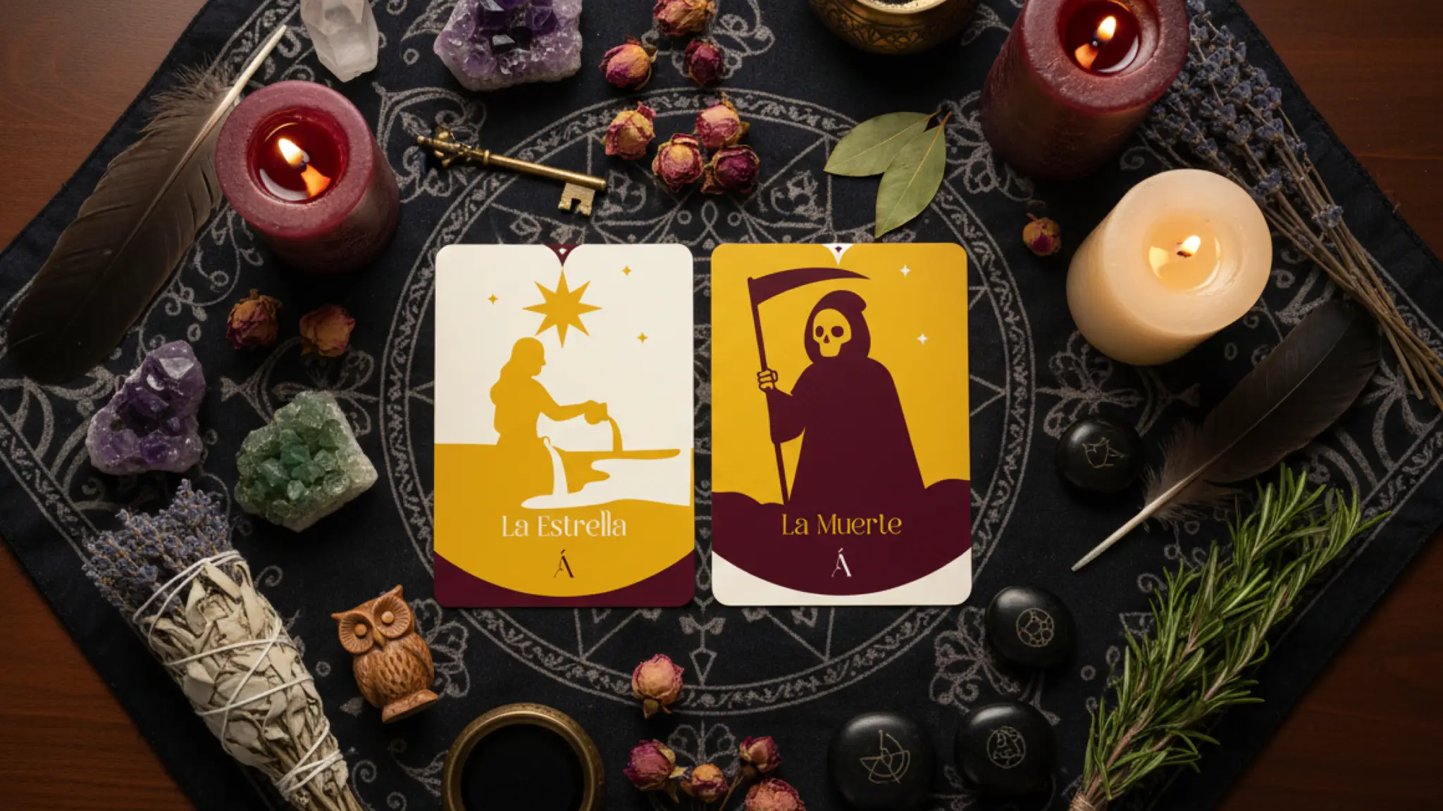 Combinación entre La Estrella y La Muerte en el Tarot