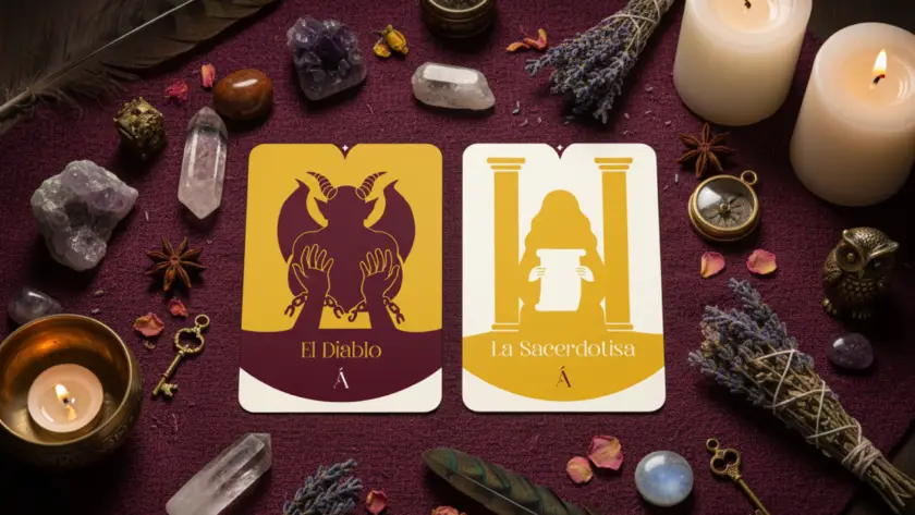 Combinación entre La Sacerdotisa y El Diablo