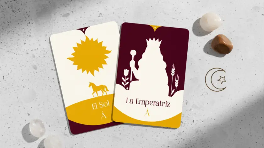 Combinación entre El Sol y La Emperatriz en el Tarot