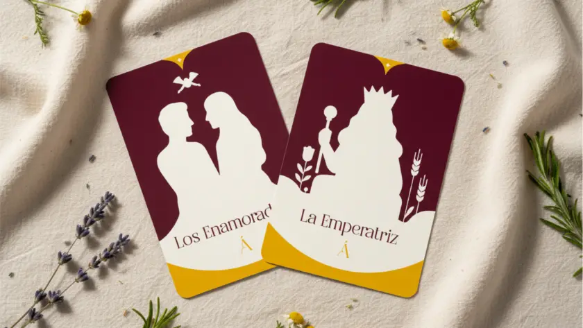 Combinación entre La Emperatriz y Los Enamorados en el Tarot