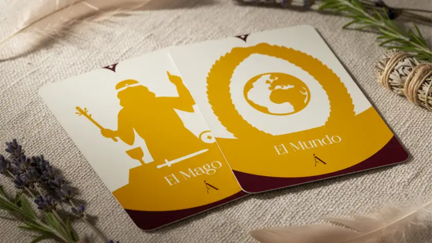 Combinación entre El Mago y El Mundo en el Tarot