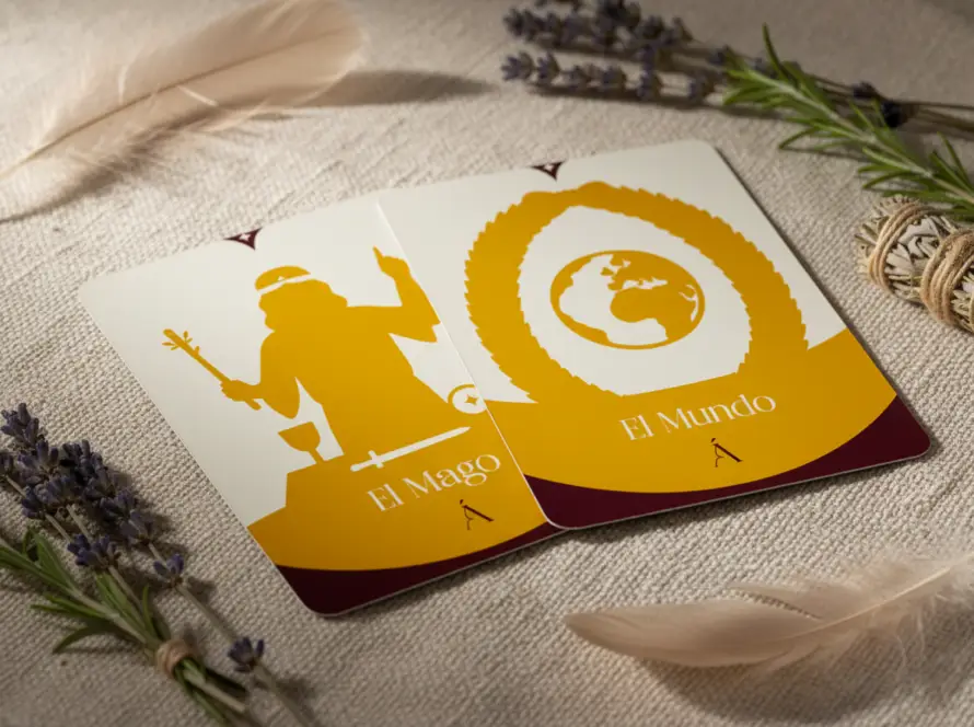 Combinación entre El Mago y El Mundo en el Tarot