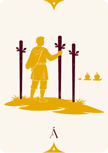 carta 3 de bastos en el tarot