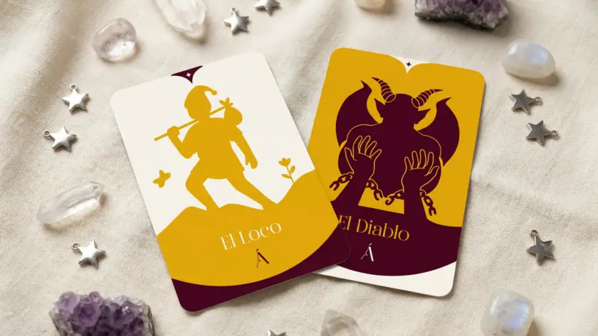 Combinación entre El Loco y El Diablo en el Tarot