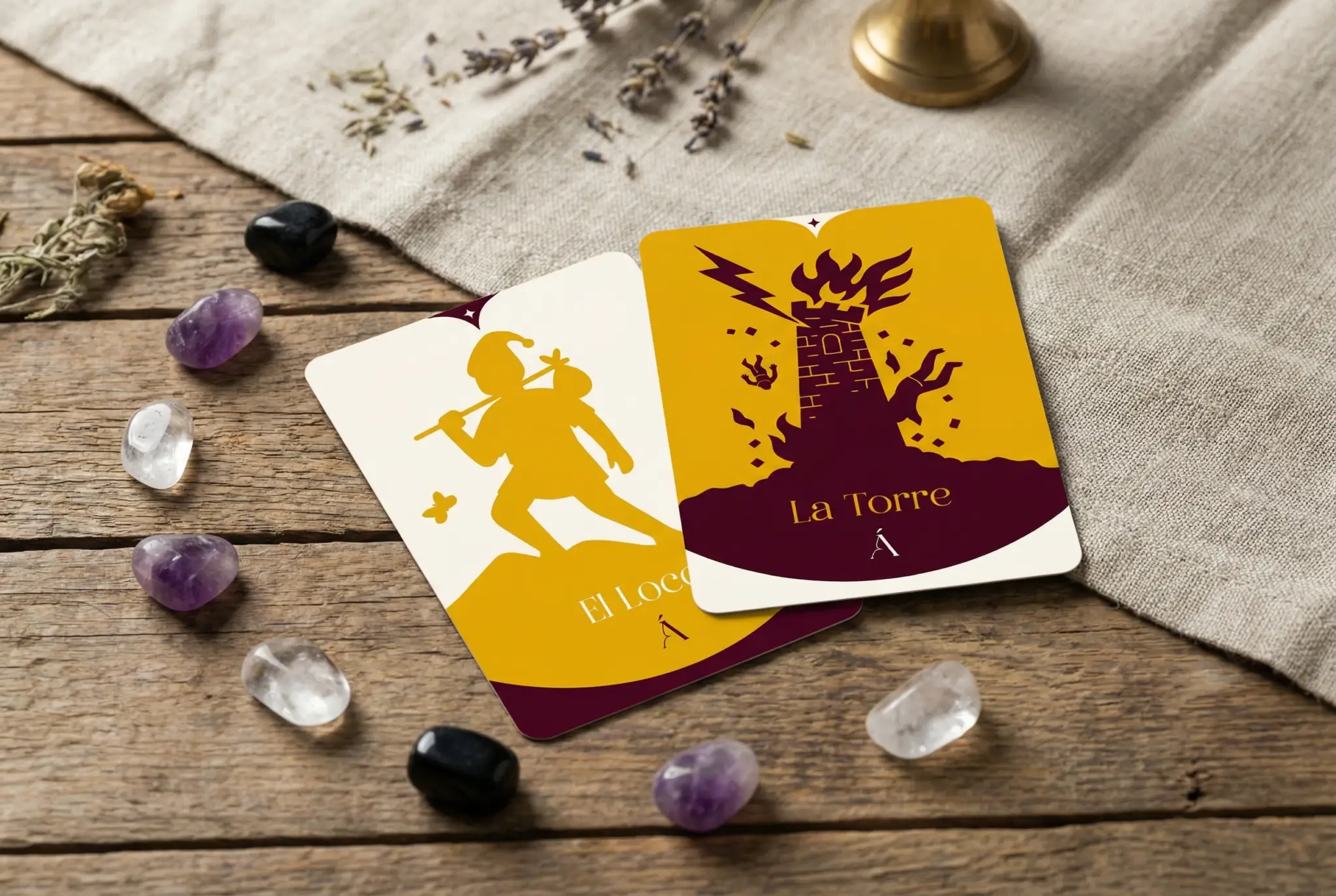 Combinación entre el Loco y La Torre en el Tarot