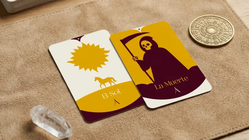 Combinación entre La Muerte y El Sol en el Tarot