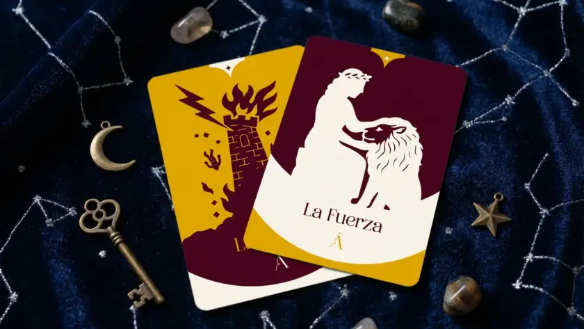 Combinación entre La Fuerza y La Torre en el Tarot