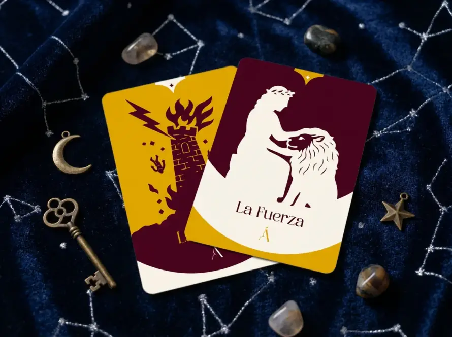 Combinación entre La Fuerza y La Torre en el Tarot