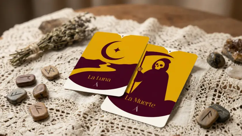 Combinación entre La Luna y La Muerte en el Tarot