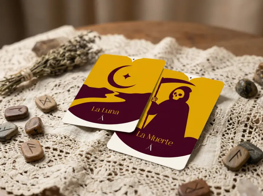 Combinación entre La Luna y La Muerte en el Tarot