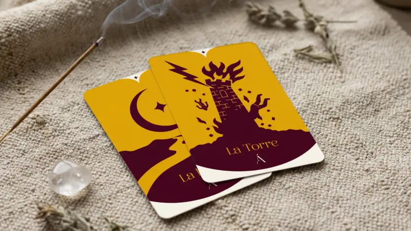 Combinación entre la Torre y La Luna en el Tarot