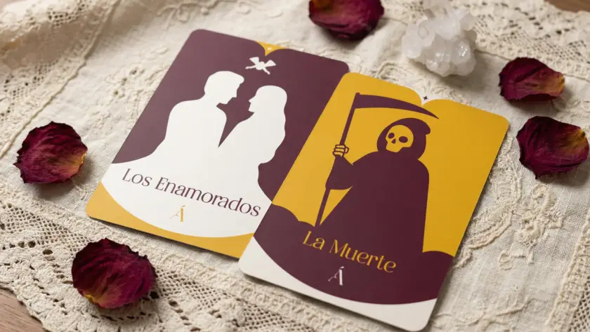 Combinación entre Los Enamorados y La Muerte en el Tarot