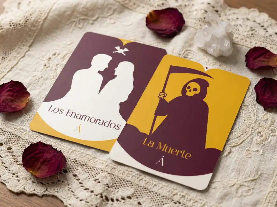 Combinación entre Los Enamorados y La Muerte en el Tarot