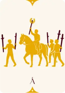 carta del 6 de bastos en el tarot