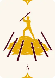 carta del 7 de bastos en el tarot