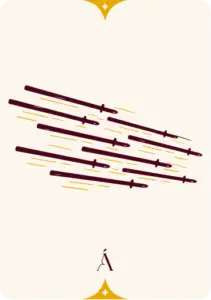 carta del 8 de bastos en el tarot