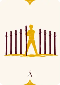 carta del 9 de bastos en el tarot