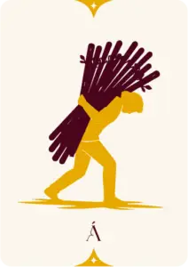 carta del 10 de bastos en el tarot