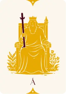 carta del rey de bastos en el tarot