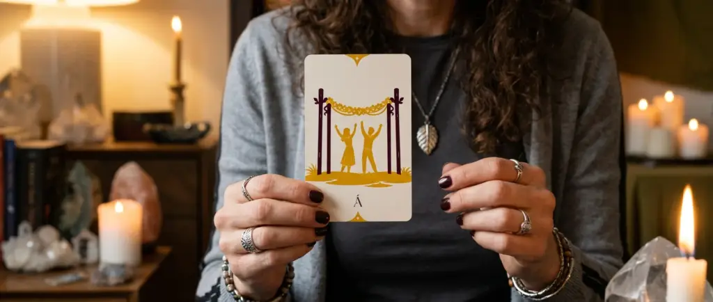 Carta Cuatro de Bastos en el Tarot. Los Bastos te guían a través de Ángeles.