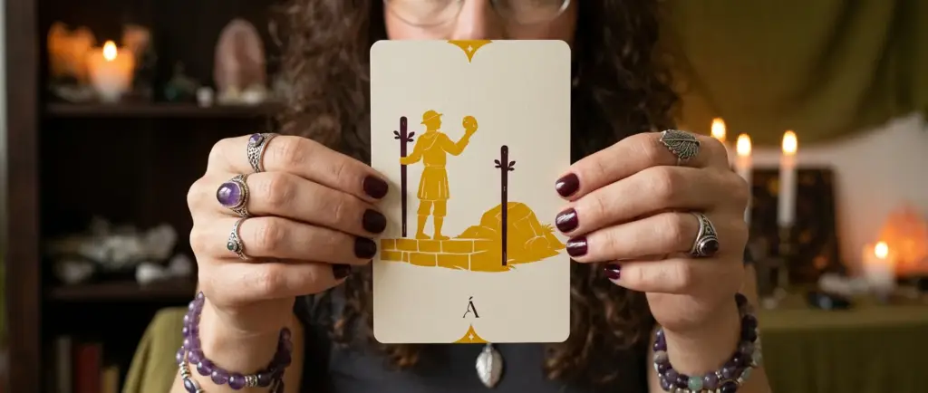 Carta Dos de Bastos en el Tarot. Los Bastos te guían a través de Ángeles.