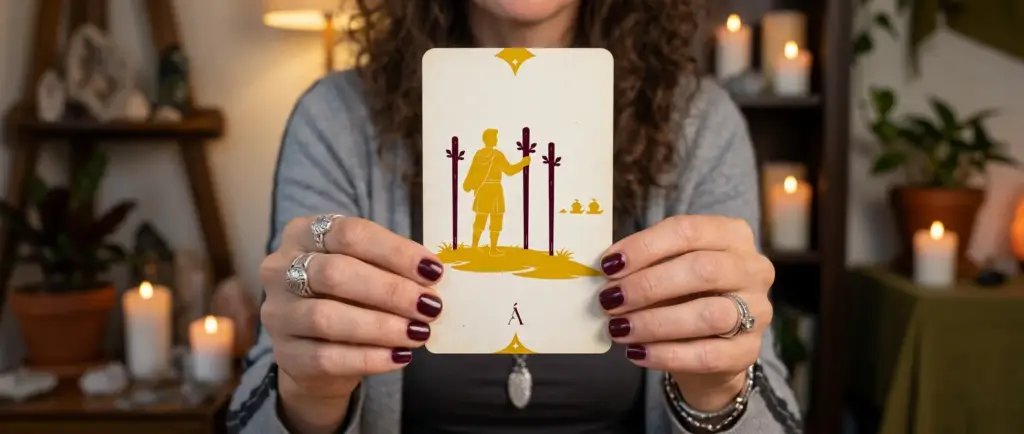 Carta Tres de Bastos en el Tarot. Los Bastos te guían a través de Ángeles.
