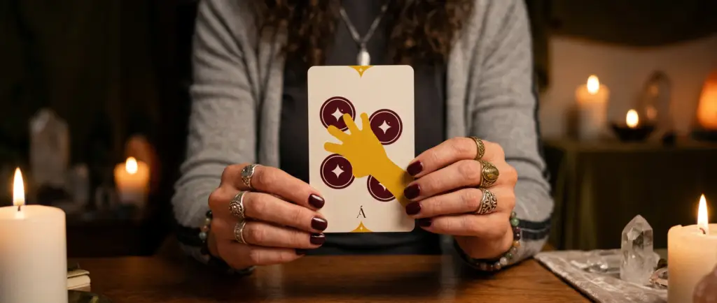 Carta Cuatro de Oros en el Tarot. Los Oros te guían a través de Ángeles.
