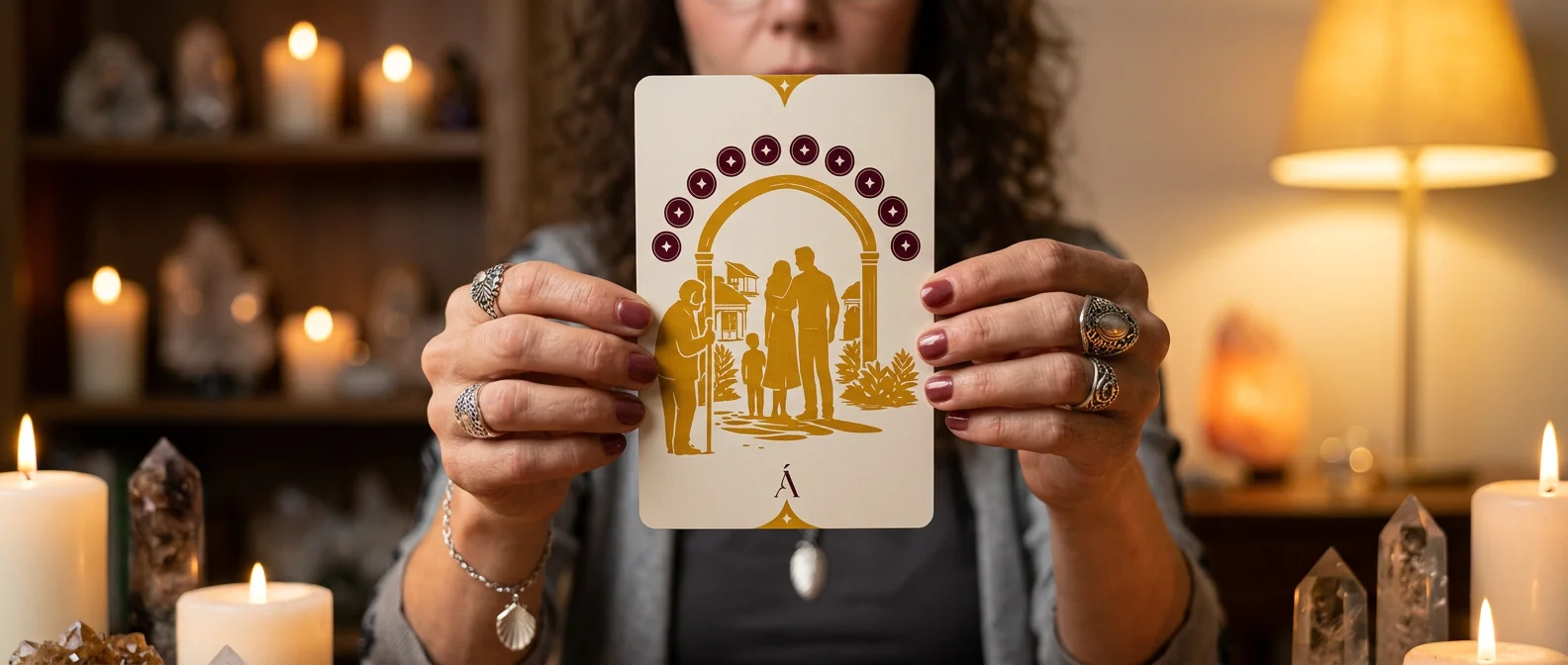 Carta Diez de Oros en el Tarot. Los Oros te guían a través de Ángeles.