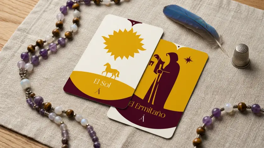 Combinación entre El Ermitaño y El Sol en el Tarot